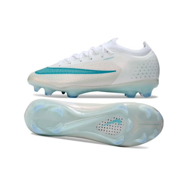 Nike Air Zoom Mercurial Vapor 17 Elite White and Light Blue Firm Ground FG Kids Football Boot