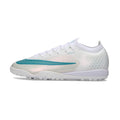 Nike Air Zoom Mercurial Vapor 17 Elite White and Light Blue Turf TF Kids Football Boot