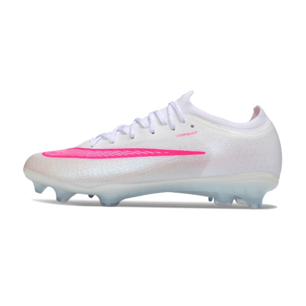 Nike Air Zoom Mercurial Vapor 17 Elite White and Pink Firm Ground FG Kids Football Boot