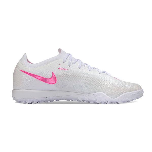 Nike Air Zoom Mercurial Vapor 17 Elite White and Pink Firm Ground FG Kids Football Boot