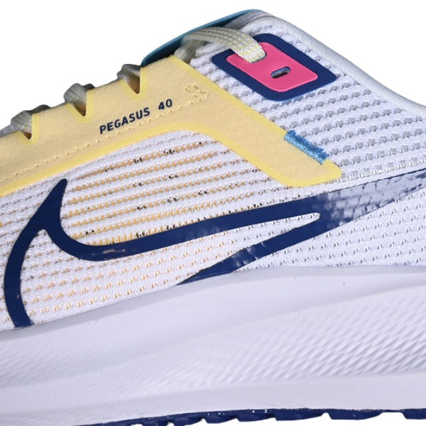 Nike Air Zoom Pegasus 40 White and Dark Blue Running Shoes