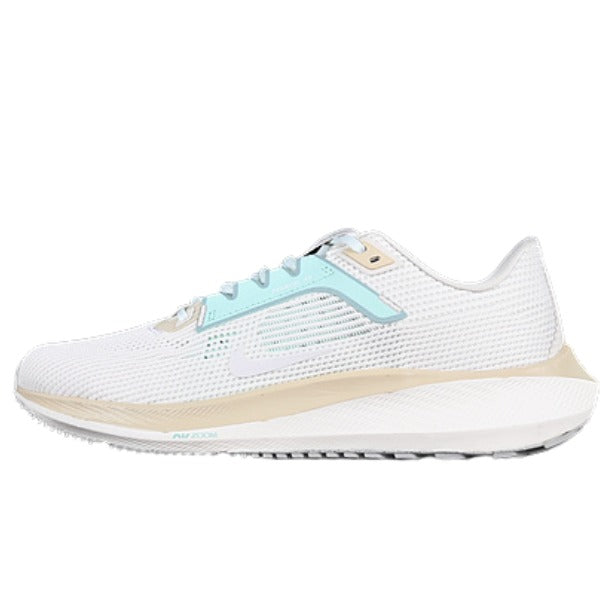 Nike Air Zoom Pegasus 40 White and Gray Running Shoes