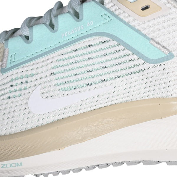 Nike Air Zoom Pegasus 40 White and Gray Running Shoes