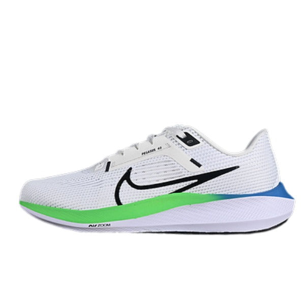 Nike Air Zoom Pegasus 40 White and Green Running Shoes