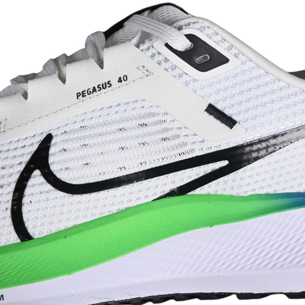 Nike Air Zoom Pegasus 40 White and Green Running Shoes