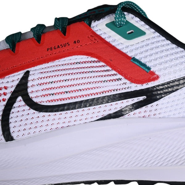 Nike Air Zoom Pegasus 40 White and Green Running Shoes