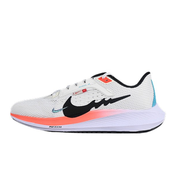 Nike Air Zoom Pegasus 40 White and Orange/Blue Running Shoes