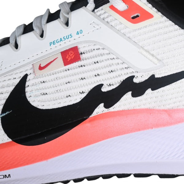 Nike Air Zoom Pegasus 40 White and Orange/Blue Running Shoes