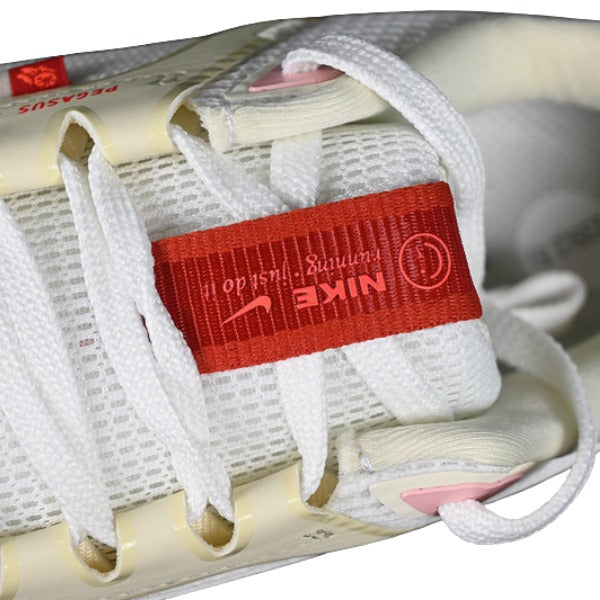 Nike Air Zoom Pegasus 40 White and Red Running Shoes