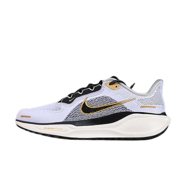 Nike Air Zoom Pegasus 41 White and Gold Running Shoes