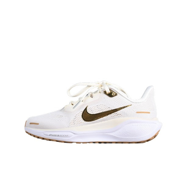 Nike Air Zoom Pegasus 41 White and Gold Running Shoes