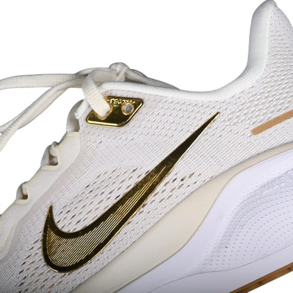 Nike Air Zoom Pegasus 41 White and Gold Running Shoes