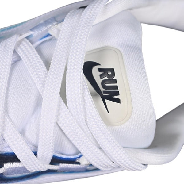 Nike Air Zoom Vomero 18 White and Blue/Black Running Shoes