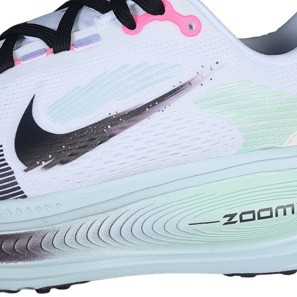 Nike Air Zoom Vomero 18 White and Light Blue Running Shoes