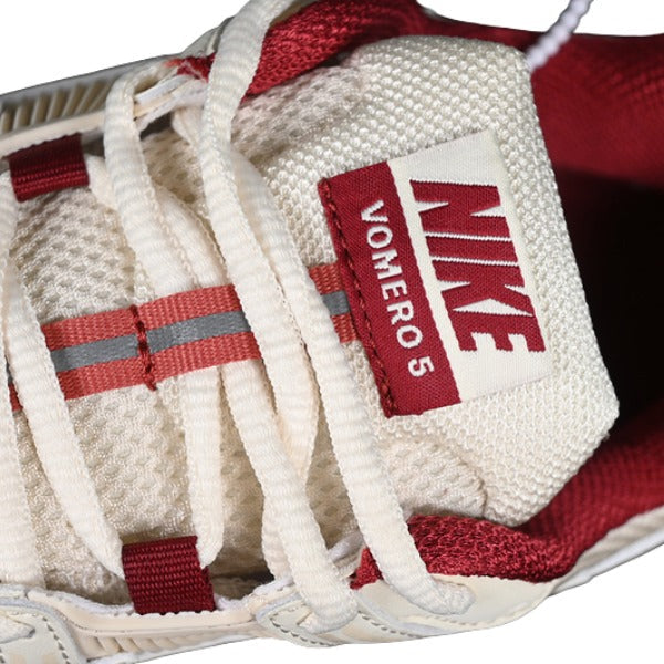Nike Air Zoom Vomero 5 Beige and Red Running Shoes