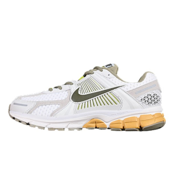 Nike Air Zoom Vomero 5 White and Gray/Yellow Running Shoes