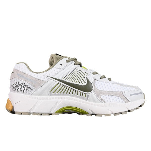Nike Air Zoom Vomero 5 White and Gray/Yellow Running Shoes