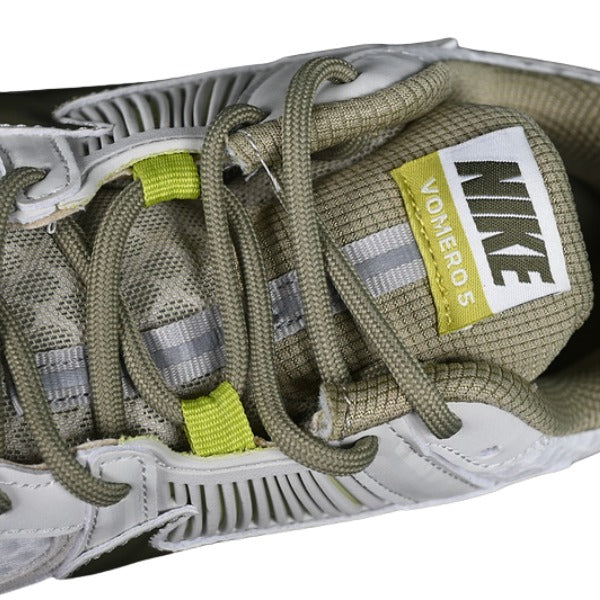 Nike Air Zoom Vomero 5 White and Gray/Yellow Running Shoes