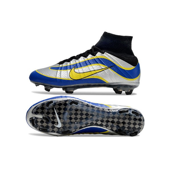 Nike Mercurial Superfly 4 Elite Gray and Blue FG