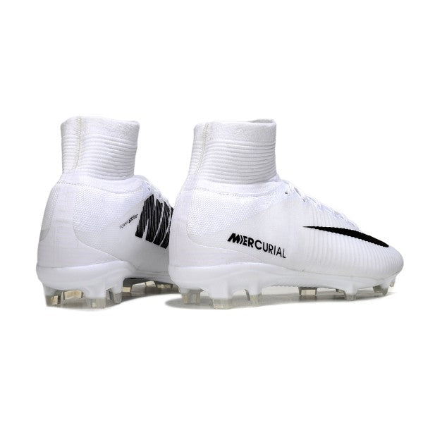 Nike Mercurial Superfly 5 Elite White and Black FG