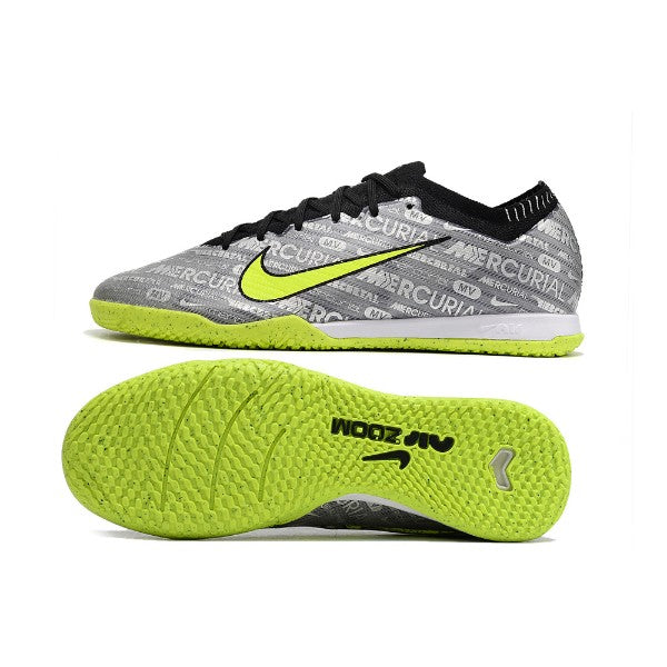 Nike Mercurial Vapor 15 Elite Gray and Green IC