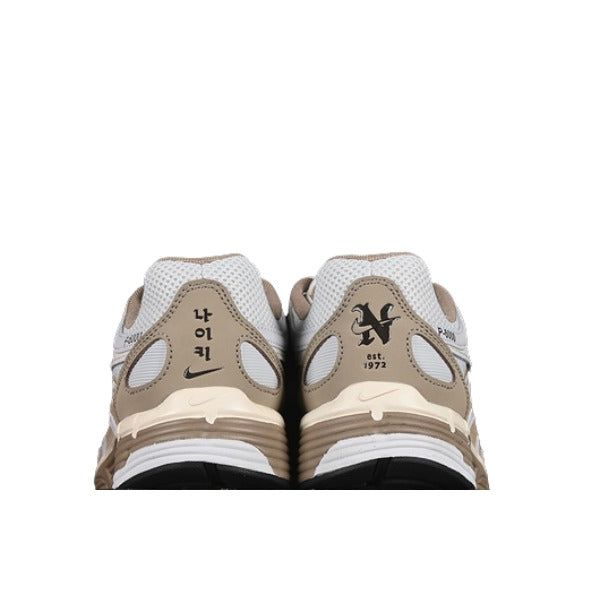 Nike P-6000 Beige and White Running Shoes