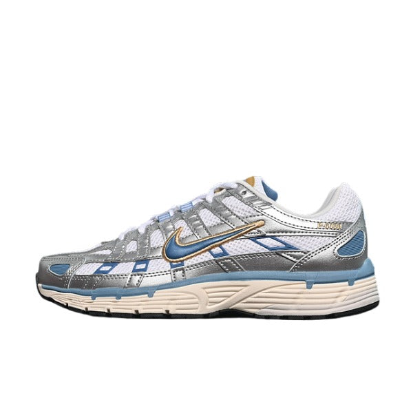Nike P-6000 Light Silver and Light Blue Running Shoes