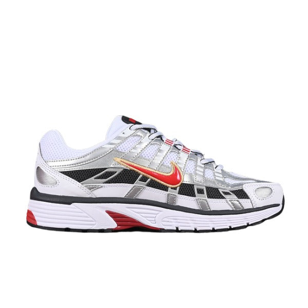 Nike P-6000 Silver and Red Running Shoes
