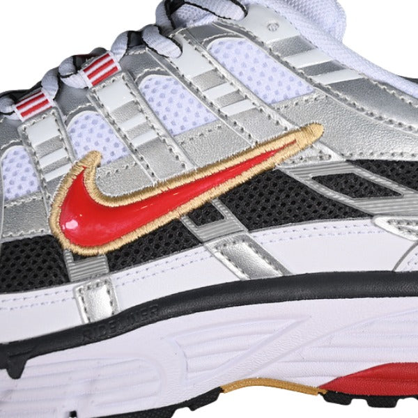 Nike P-6000 Silver and Red Running Shoes
