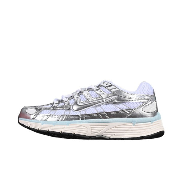 Nike P-6000 White and Silver Running Shoes