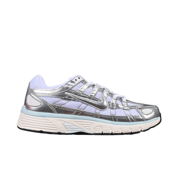 Nike P-6000 White and Silver Running Shoes