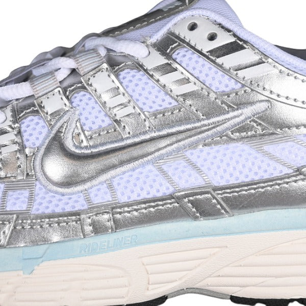Nike P-6000 White and Silver Running Shoes