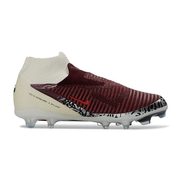 Nike Phantom 6 DF Elite White and Dark Red Pack Artificial Grass AG Kids Football Boot