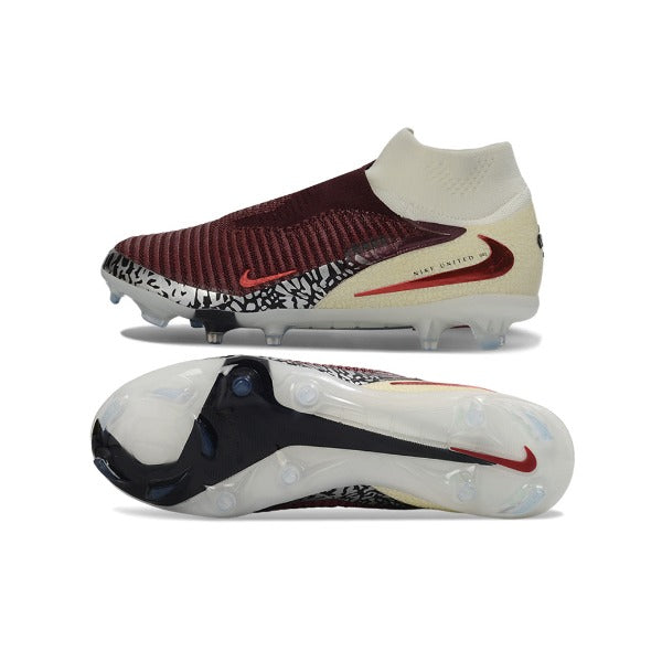 Nike Phantom 6 DF Elite White and Dark Red Pack Artificial Grass AG Kids Football Boot