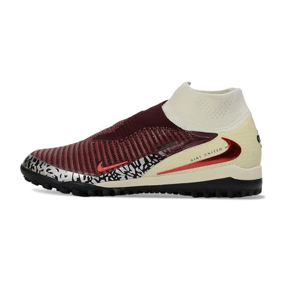 Nike Phantom 6 DF Elite White and Dark Red Pack Turf TF Kids Football Boot