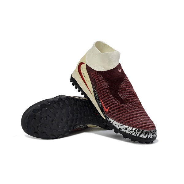 Nike Phantom 6 DF Elite White and Dark Red Pack Turf TF Kids Football Boot