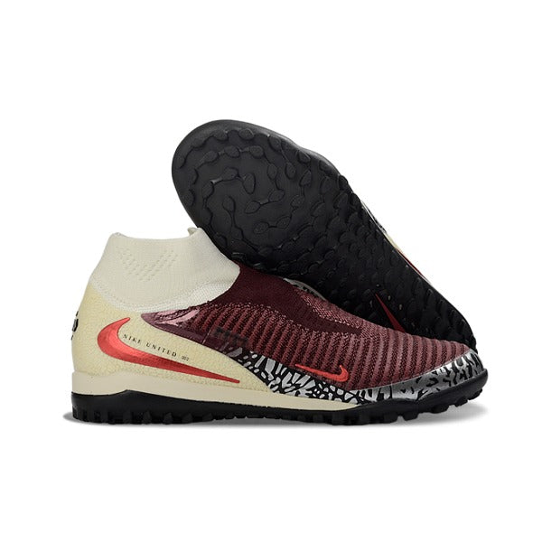 Nike Phantom 6 DF Elite White and Dark Red Pack Turf TF Kids Football Boot