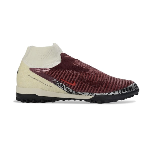 Nike Phantom 6 DF Elite White and Dark Red Pack Turf TF Kids Football Boot