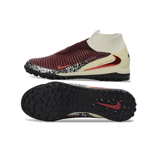 Nike Phantom 6 DF Elite White and Dark Red Pack Turf TF Kids Football Boot