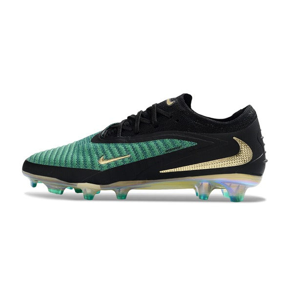 Nike Phantom 6 Elite Black and Green Firm Ground FG Football Boot