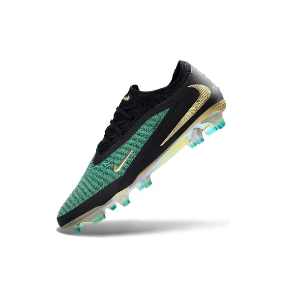 Nike Phantom 6 Elite Black and Green Firm Ground FG Football Boot