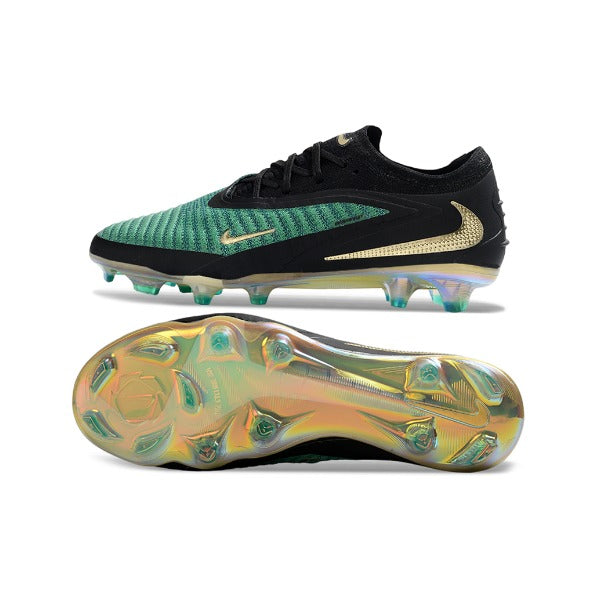 Nike Phantom 6 Elite Black and Green Firm Ground FG Football Boot