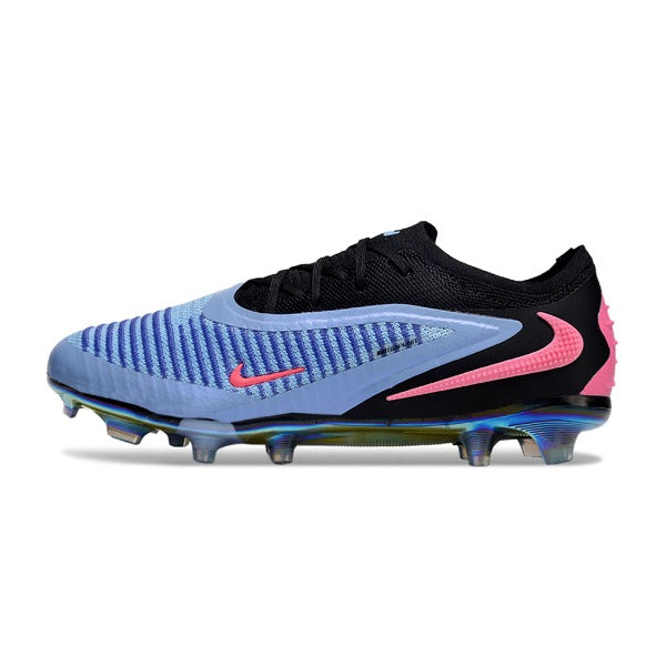 Nike Phantom 6 Elite Blue, Pink and Black Firm Ground FG Kids Football Boot