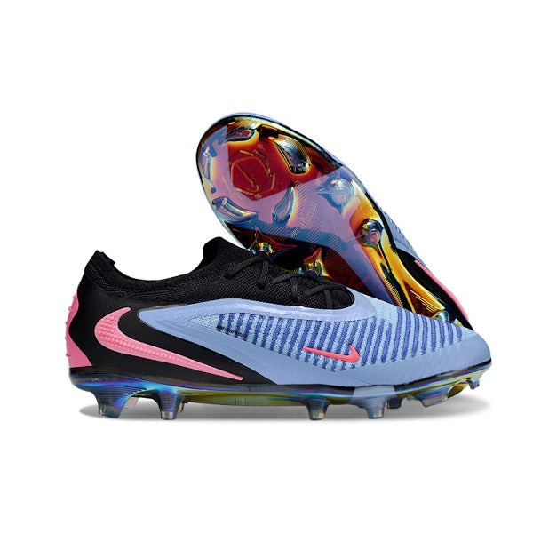 Nike Phantom 6 Elite Blue, Pink and Black Firm Ground FG Kids Football Boot