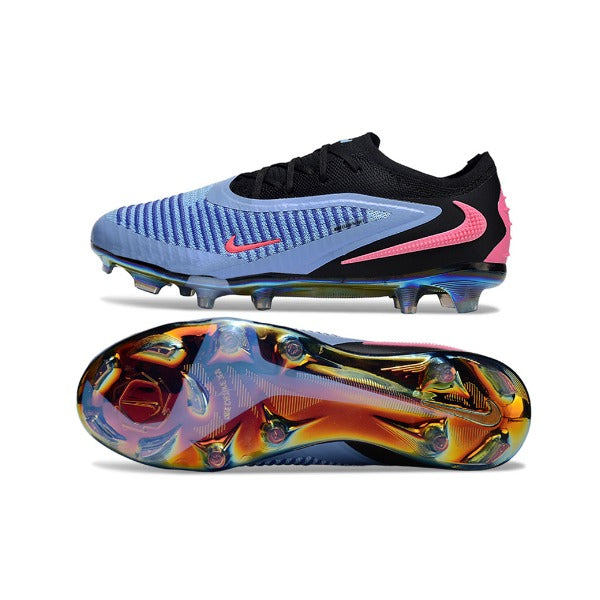 Nike Phantom 6 Elite Blue, Pink and Black Firm Ground FG Kids Football Boot