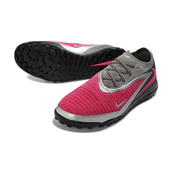 Nike Phantom 6 Elite Gray and Pink Turf TF Football Boot