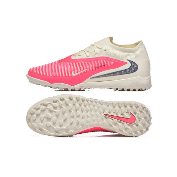 Nike Phantom 6 Elite Pink and Beige Turf TF Kids Football Boot