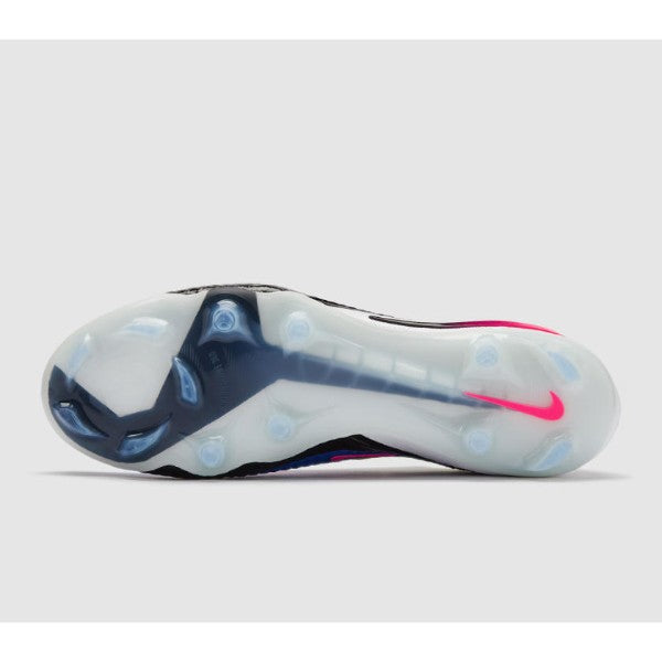 Nike Phantom 6 Elite White and Blue Firm Ground FG Kids Football Boot