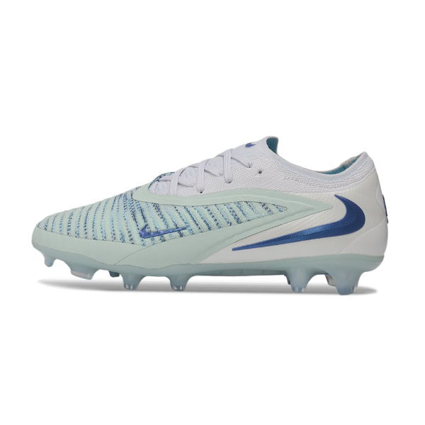 Nike Phantom 6 Elite White and Blue Firm Ground FG Football Boot