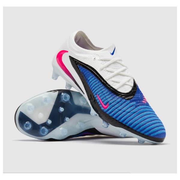 Nike Phantom 6 Elite White and Blue Pack Firm Ground FG Kids Football Boot